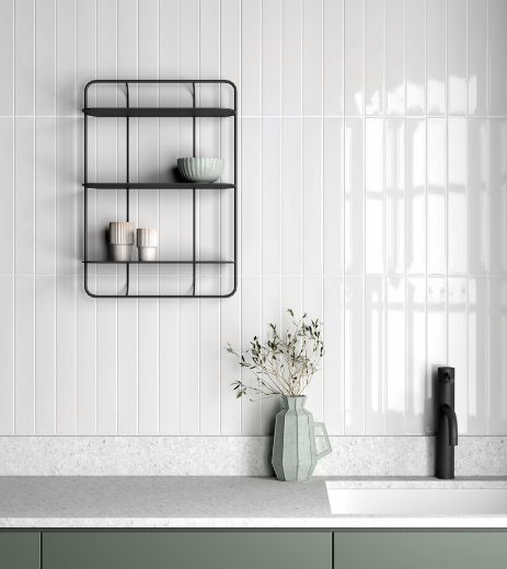 Billede af Murano Hvid Blank 5x40 cm