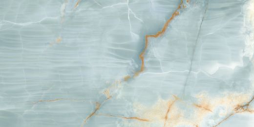 Billede af The Room Onyx Aqua Blue Gold 60x120 cm (LPM - Matpoleret)