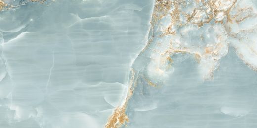 Billede af The Room Onyx Aqua Blue Gold 60x120 cm (LP - Poleret)