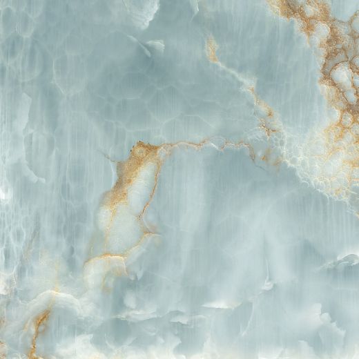Billede af The Room Onyx Aqua Blue Gold 120x120 cm (LP - Poleret)