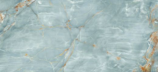 Billede af The Room Onyx Aqua Blue Gold 120x278 cm (LPM - Matpoleret)