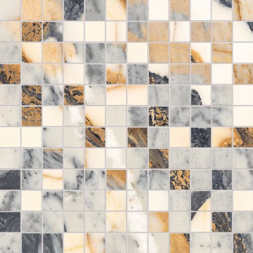 Billede af The Room Calacatta Picasso Mosaik 2,5x2,5 cm (RM - Mat)