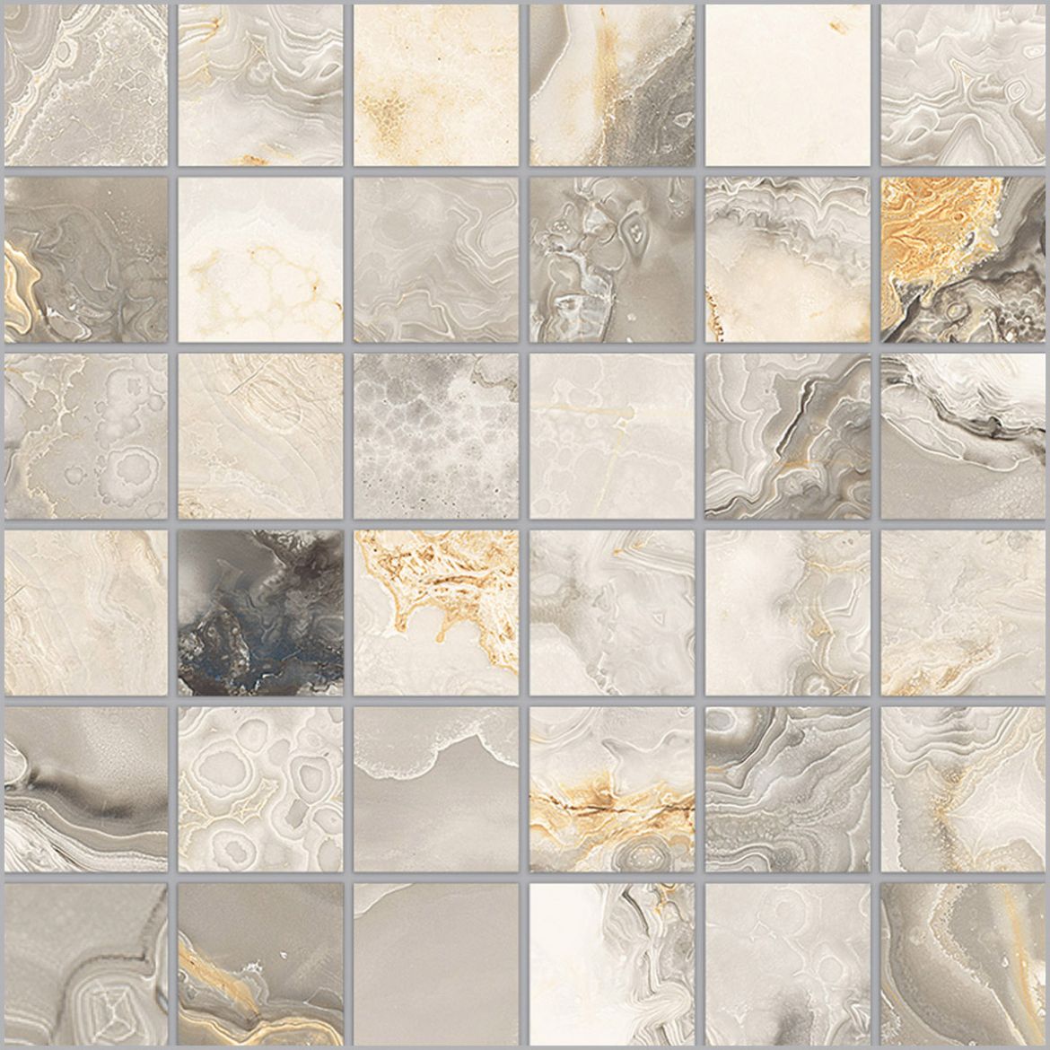 Billede af Oro Ocean Blue Mosaik 5x5 cm (RM - Mat)