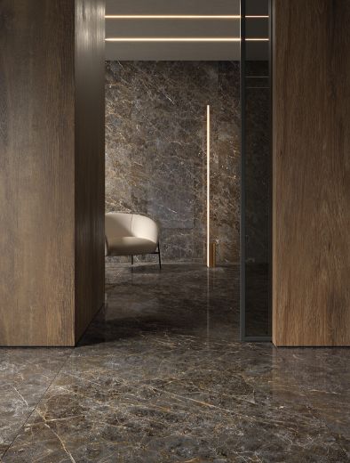 Billede af Aesthetica Golden Black 120x120 cm (RM - Mat)