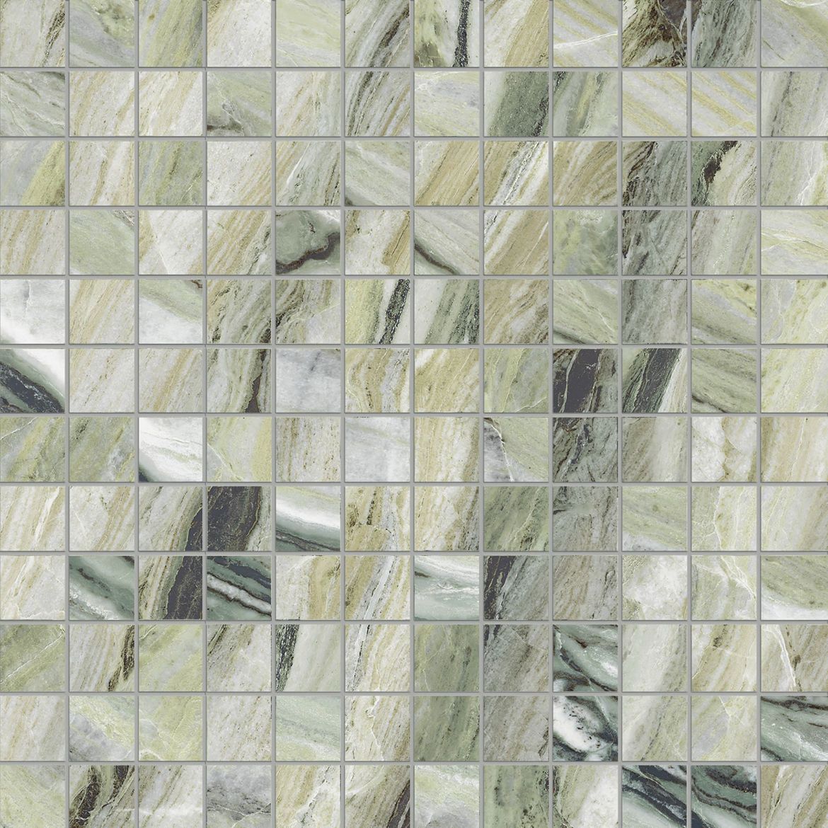 Billede af Aesthetica Golden Lighting Mosaik 2,5x2,5 cm (LPM - Matpoleret)