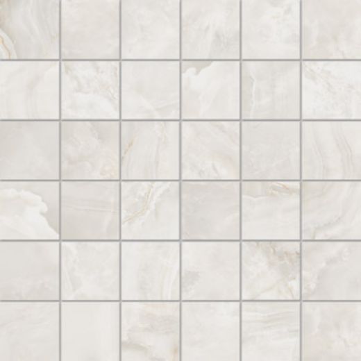 Billede af Bianco Onice Mosaik 5x5 cm (RM - Mat)
