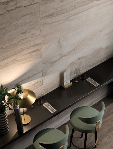 Billede af Bianco Travertino Onice 90x180 cm (RM - Mat)