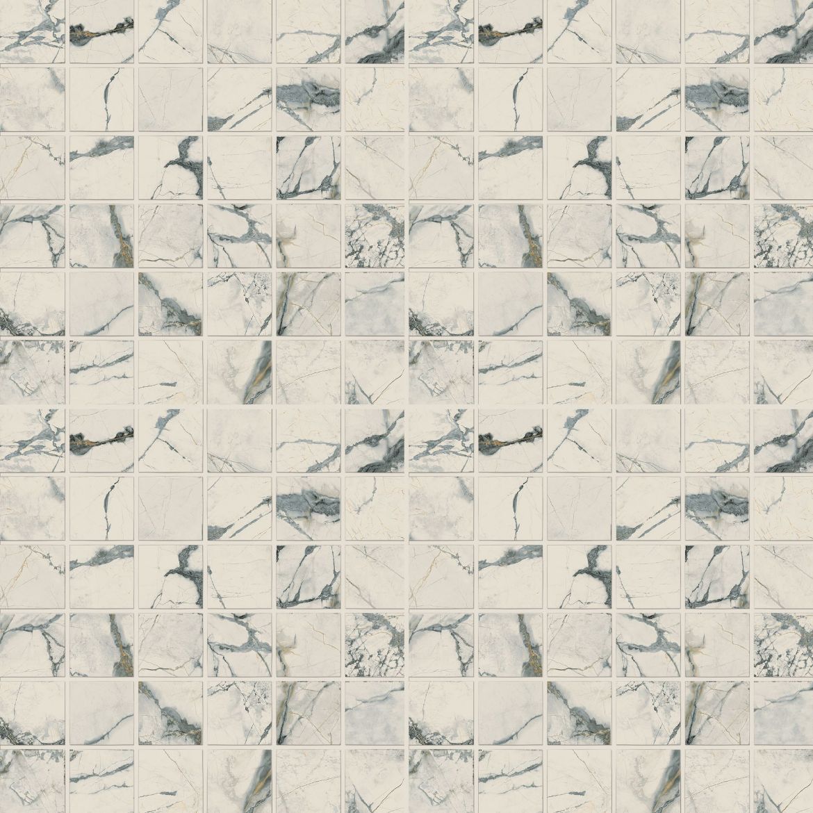 Billede af The Room Invisible White Mosaik 2,5x2,5 cm (RM - Mat)