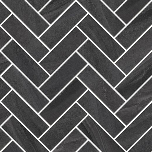 Billede af Lime-Rock Black Sildeben Mosaik 28,5x32 cm (RM - Mat)