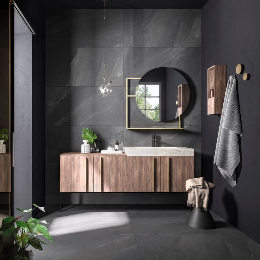 Billede af Ashima Black Mosaik 5x5 cm (RM - Mat)